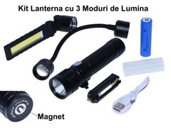 LANTERNA KIT 3 IN 1 CU LED